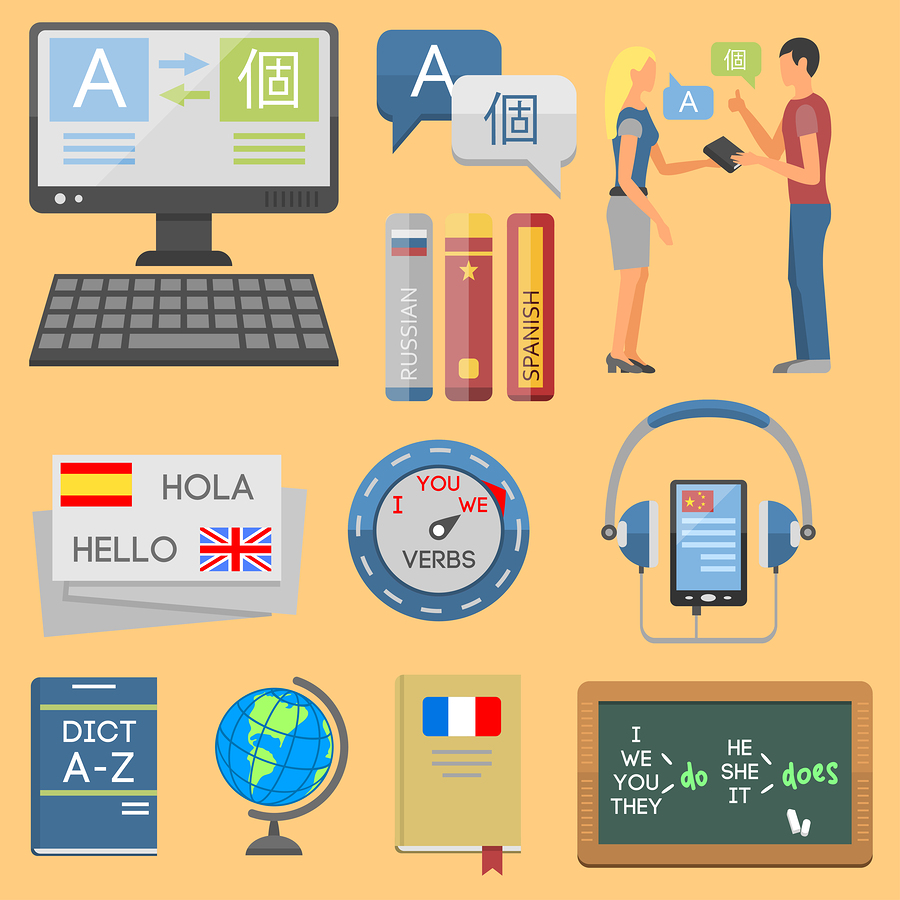 image showing different language learning methods