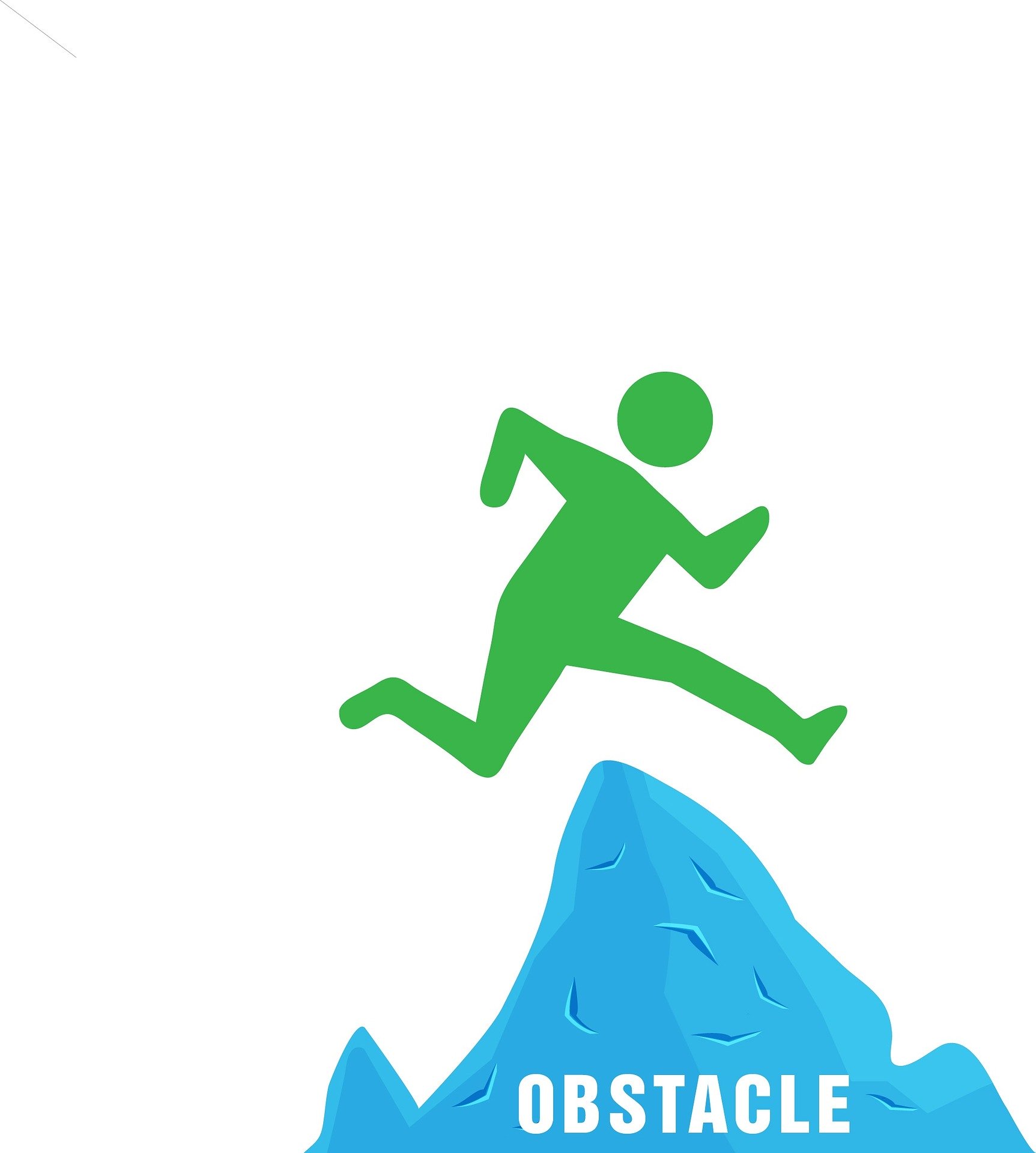 image of figure overcoming obstacle