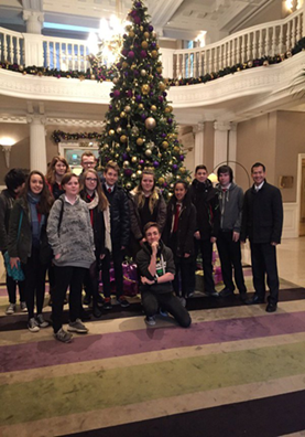 Pupils from Broughton High School at The Balmoral Hotel